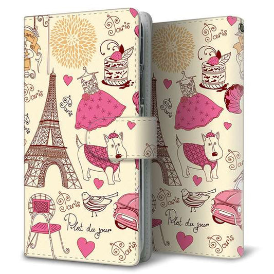 AQUOS sense9 SHG14 au 高画質仕上げ プリント手帳型ケース ( 通常型 )LOVE フランス