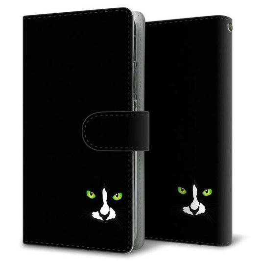 Galaxy S26 SCG36 au 高画質仕上げ プリント手帳型ケース ( 通常型 ) 【398 黒ネコ】