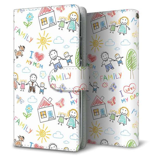 AQUOS sense9 SHG14 au 高画質仕上げ プリント手帳型ケース ( 通常型 ) 【709 ファミリー】