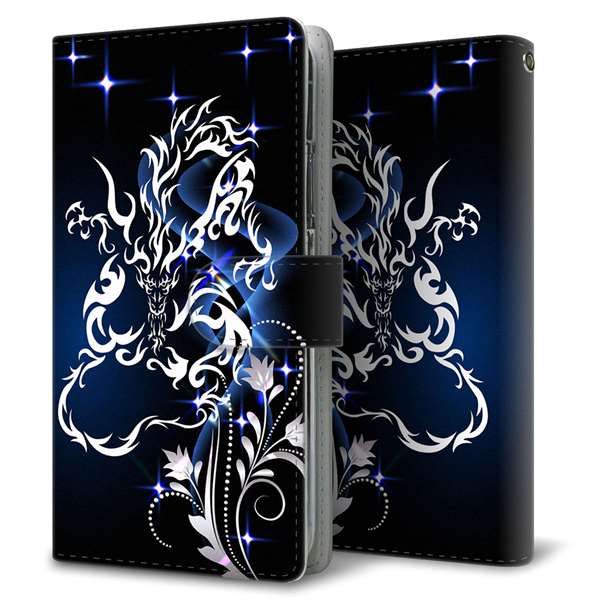 AQUOS wish5 A502SH Y!mobile 高画質仕上げ プリント手帳型ケース ( 通常型 ) 【1000 闇のシェンロン】