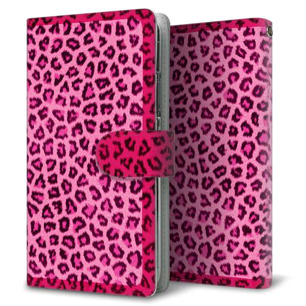 BASIO active2 SHG12 au 高画質仕上げ プリント手帳型ケース ( 通常型 ) 【1066 ヒョウ柄ベーシックSピンク】