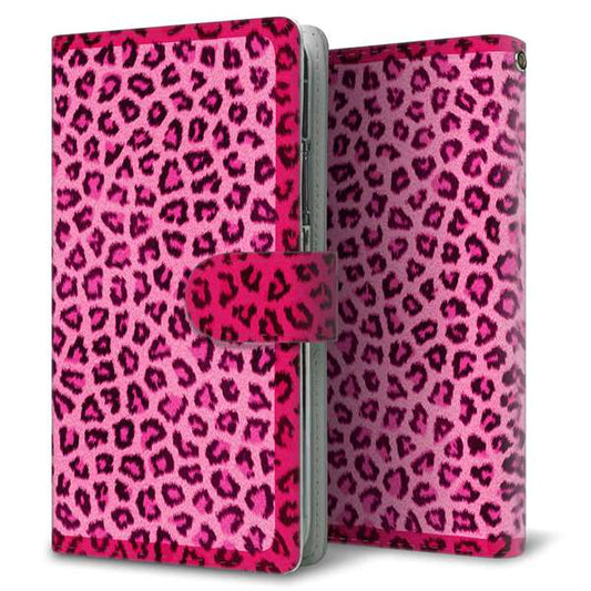 BASIO active2 SHG12 au 高画質仕上げ プリント手帳型ケース ( 通常型 ) 【1066 ヒョウ柄ベーシックSピンク】