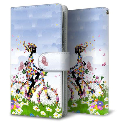Xiaomi 14T XIG07 au 高画質仕上げ プリント手帳型ケース ( 通常型 )花と少女