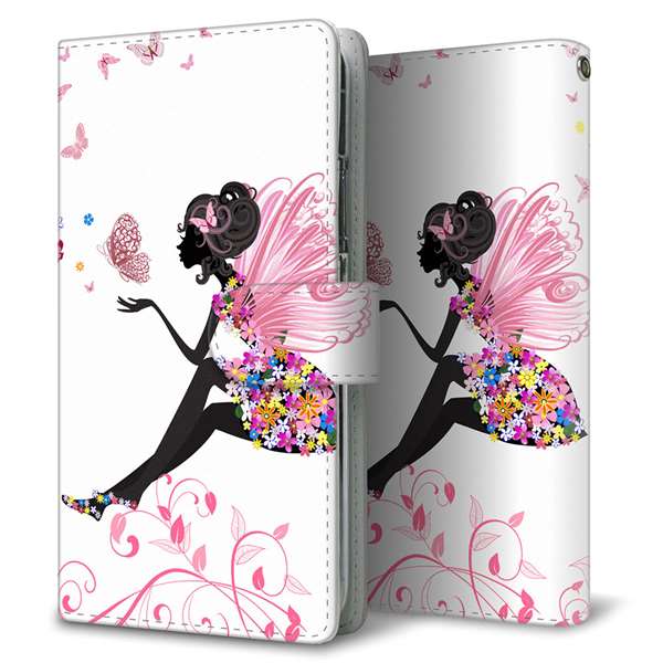 AQUOS sense9 SHG14 au 高画質仕上げ プリント手帳型ケース ( 通常型 )花と少女