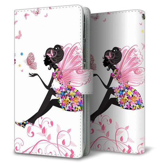 iPhone16 Plus 高画質仕上げ プリント手帳型ケース ( 通常型 )花と少女