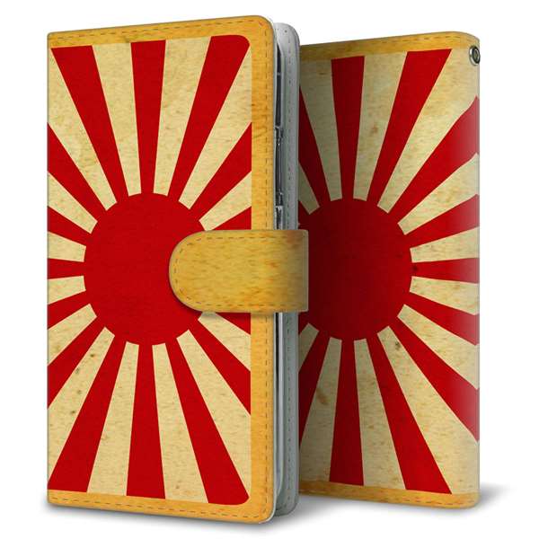 iPhone15 高画質仕上げ プリント手帳型ケース ( 通常型 ) 【SC856 旭日旗（ビンテージ）】