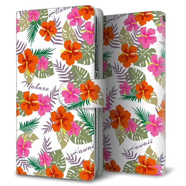 AQUOS sense9 SH-53E docomo 高画質仕上げ プリント手帳型ケース ( 通常型 )ハワイアンアロハレトロ