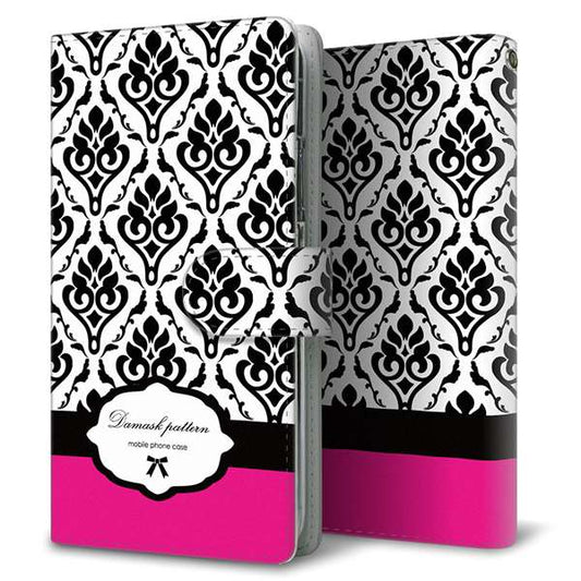 AQUOS sense10 SH-M33 高画質仕上げ プリント手帳型ケース ( 通常型 )ダマスク柄