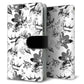 Google Pixel 10 Pro XL 高画質仕上げ プリント手帳型ケース ( 通常型 )花柄モノトーン