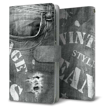 Galaxy A36 5G SC-54F docomo 高画質仕上げ プリント手帳型ケース ( 通常型 )ダメージデニム