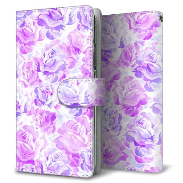 AQUOS sense9 SHG14 au 高画質仕上げ プリント手帳型ケース ( 通常型 )ローズ