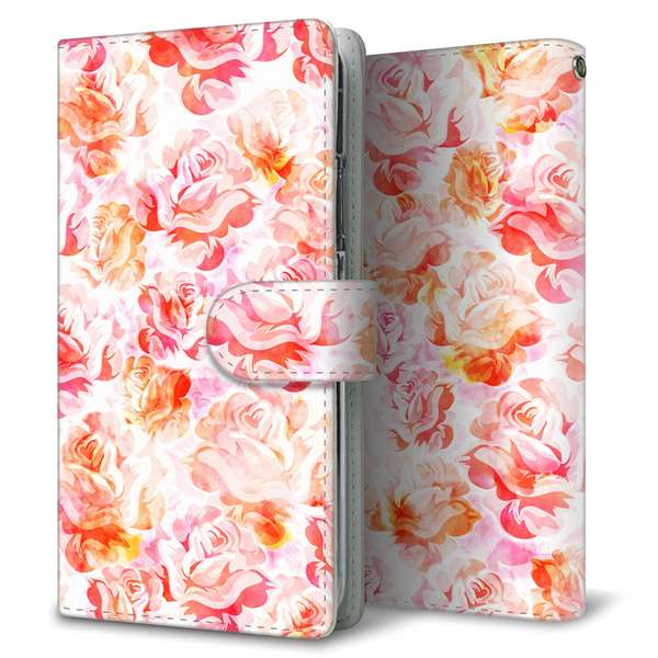 AQUOS sense9 SHG14 au 高画質仕上げ プリント手帳型ケース ( 通常型 )ローズ
