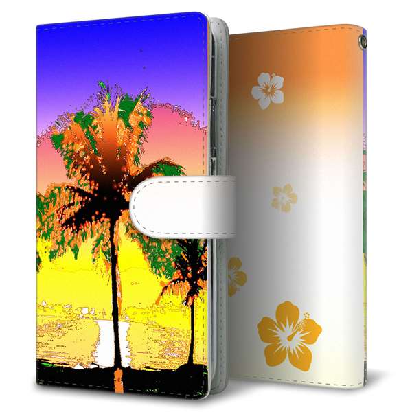 AQUOS sense9 SHG14 au 高画質仕上げ プリント手帳型ケース ( 通常型 )トロピカル