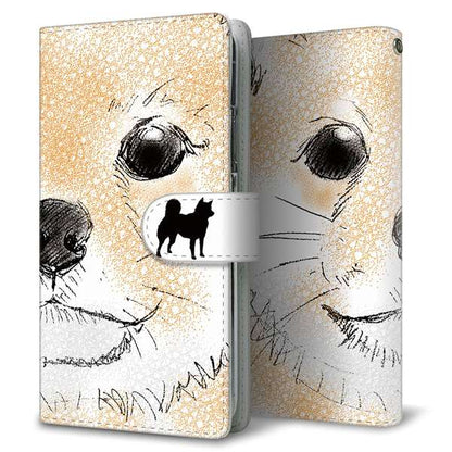 AQUOS sense9 SHG14 au 高画質仕上げ プリント手帳型ケース ( 通常型 )柴犬
