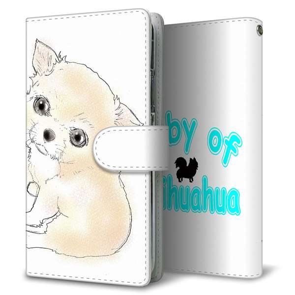 AQUOS wish5 SH-M32 高画質仕上げ プリント手帳型ケース ( 通常型 )チワワ