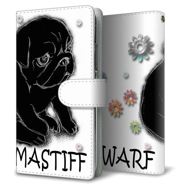 Galaxy S25 SC-51F docomo 高画質仕上げ プリント手帳型ケース ( 通常型 )パグ