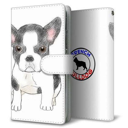 AQUOS sense9 A405SH SoftBank 高画質仕上げ プリント手帳型ケース ( 通常型 )フレンチブルドッグ