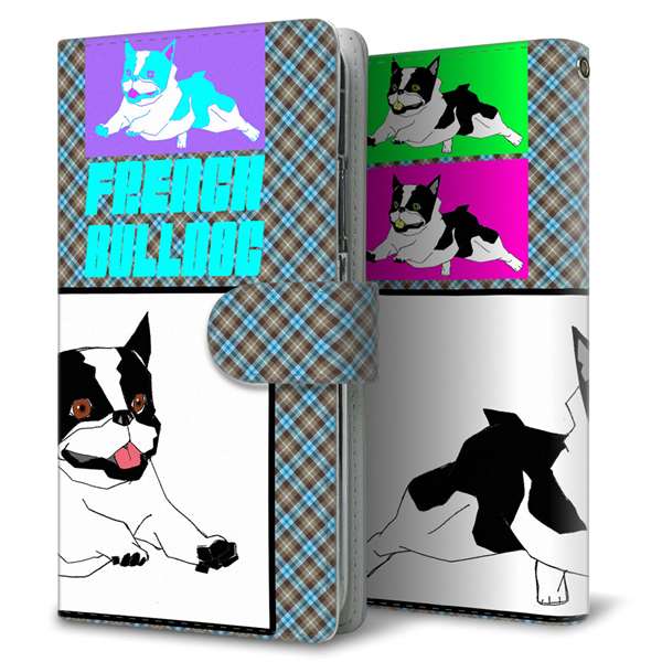 Galaxy S24 SCG25 au 高画質仕上げ プリント手帳型ケース ( 通常型 )フレンチブルドッグ