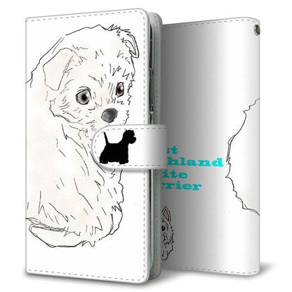 AQUOS sense9 SH-53E docomo 高画質仕上げ プリント手帳型ケース ( 通常型 )ウエストハイランドホワイトテリア