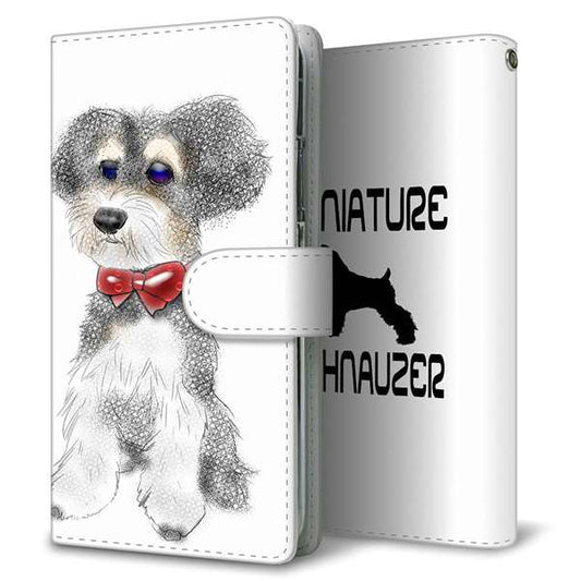 iPhone16 Pro Max 高画質仕上げ プリント手帳型ケース ( 通常型 )ミニチュアシュナウザー