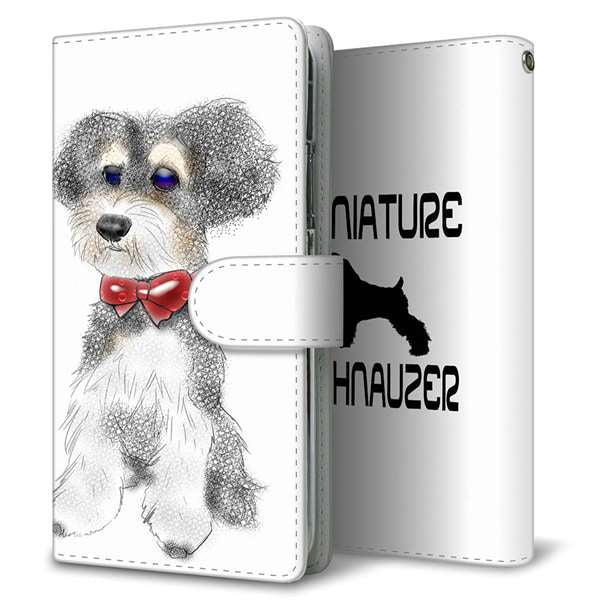 Galaxy S25 SC-51F docomo 高画質仕上げ プリント手帳型ケース ( 通常型 )ミニチュアシュナウザー
