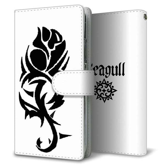 AQUOS sense10 SHG15 au 高画質仕上げ プリント手帳型ケース ( 通常型 )モノクロエンブレム