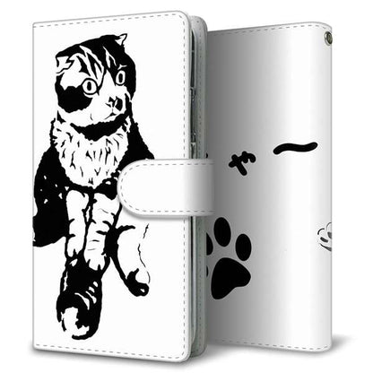 シンプルスマホ7 A404SH SoftBank 高画質仕上げ プリント手帳型ケース ( 通常型 )動物の切り絵