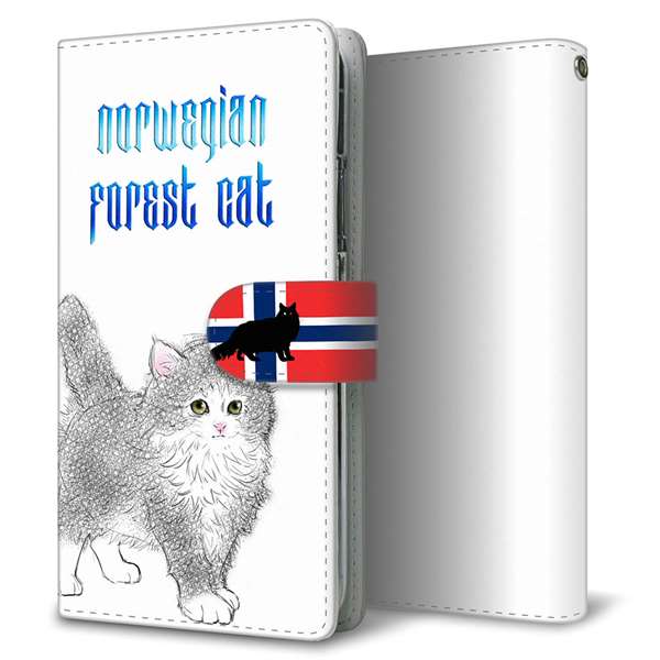 OPPO reno9 A 高画質仕上げ プリント手帳型ケース ( 通常型 )ノルウェージャンフォレスト