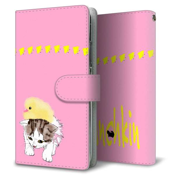 AQUOS wish5 SH-M32 高画質仕上げ プリント手帳型ケース ( 通常型 )マンチカン