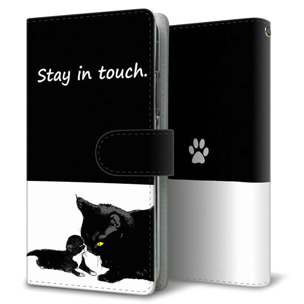 AQUOS wish4 A402SH Y!mobile 高画質仕上げ プリント手帳型ケース ( 通常型 )ミャウ