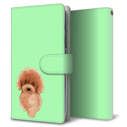 Xiaomi 14T XIG07 au 高画質仕上げ プリント手帳型ケース ( 通常型 )トイプードルレッド