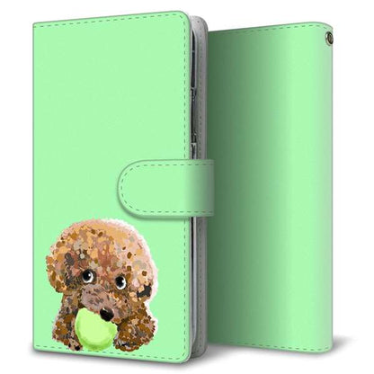 AQUOS sense10 A505SH SoftBank 高画質仕上げ プリント手帳型ケース ( 通常型 )トイプードル＆ボール