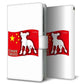 AQUOS wish3 A302SH Y!mobile 高画質仕上げ プリント手帳型ケース(通常型)国旗と犬