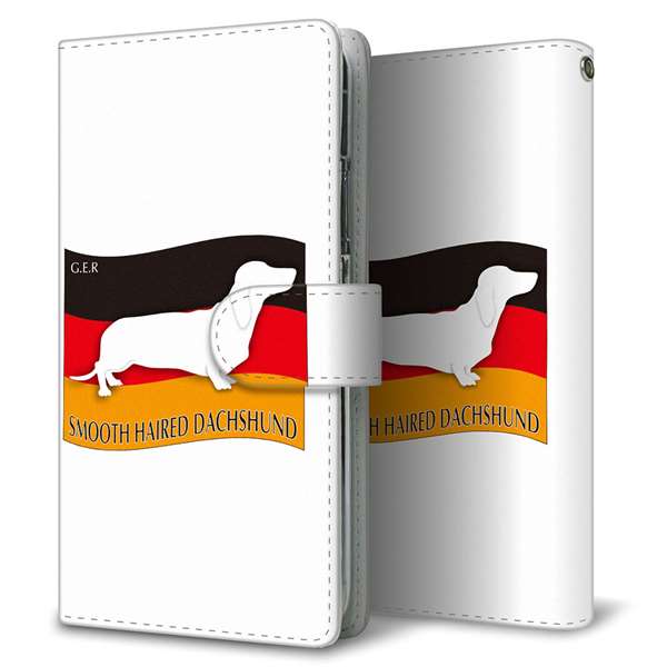 Galaxy S24 SC-51E docomo 高画質仕上げ プリント手帳型ケース ( 通常型 )ドイツ国旗と犬