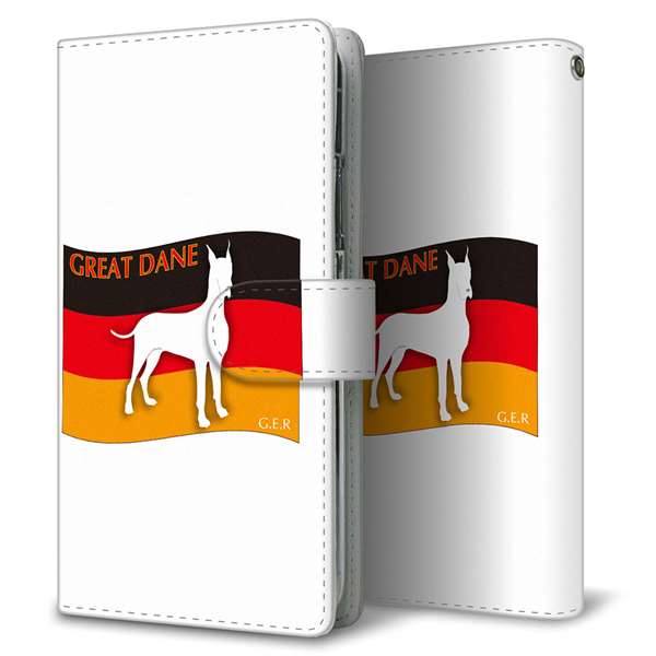 Google Pixel 8 高画質仕上げ プリント手帳型ケース ( 通常型 )ドイツ国旗と犬