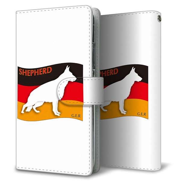 Xperia 5 V XQ-DE44 高画質仕上げ プリント手帳型ケース ( 通常型 )ドイツ国旗と犬