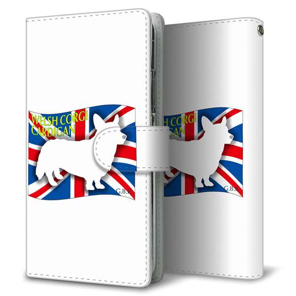 iPhone16 Pro Max 高画質仕上げ プリント手帳型ケース ( 通常型 )イギリス国旗と犬