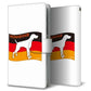 Galaxy S24 SCG25 au 高画質仕上げ プリント手帳型ケース ( 通常型 )ドイツ国旗と犬