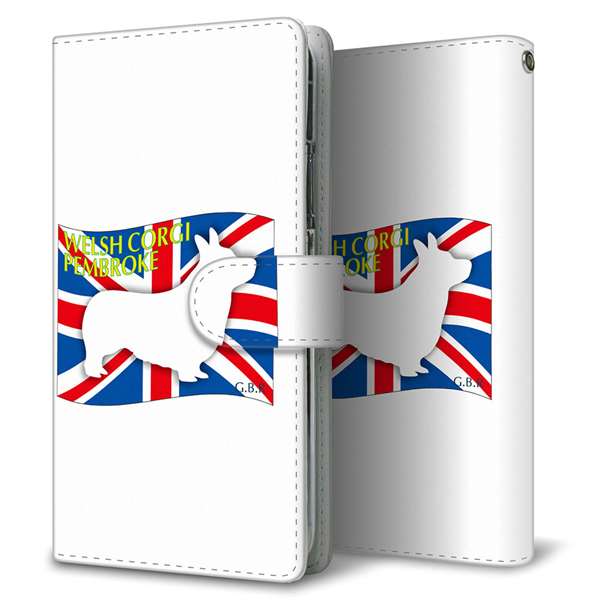 Xperia 1 VII SO-51F docomo 高画質仕上げ プリント手帳型ケース ( 通常型 )イギリス国旗と犬