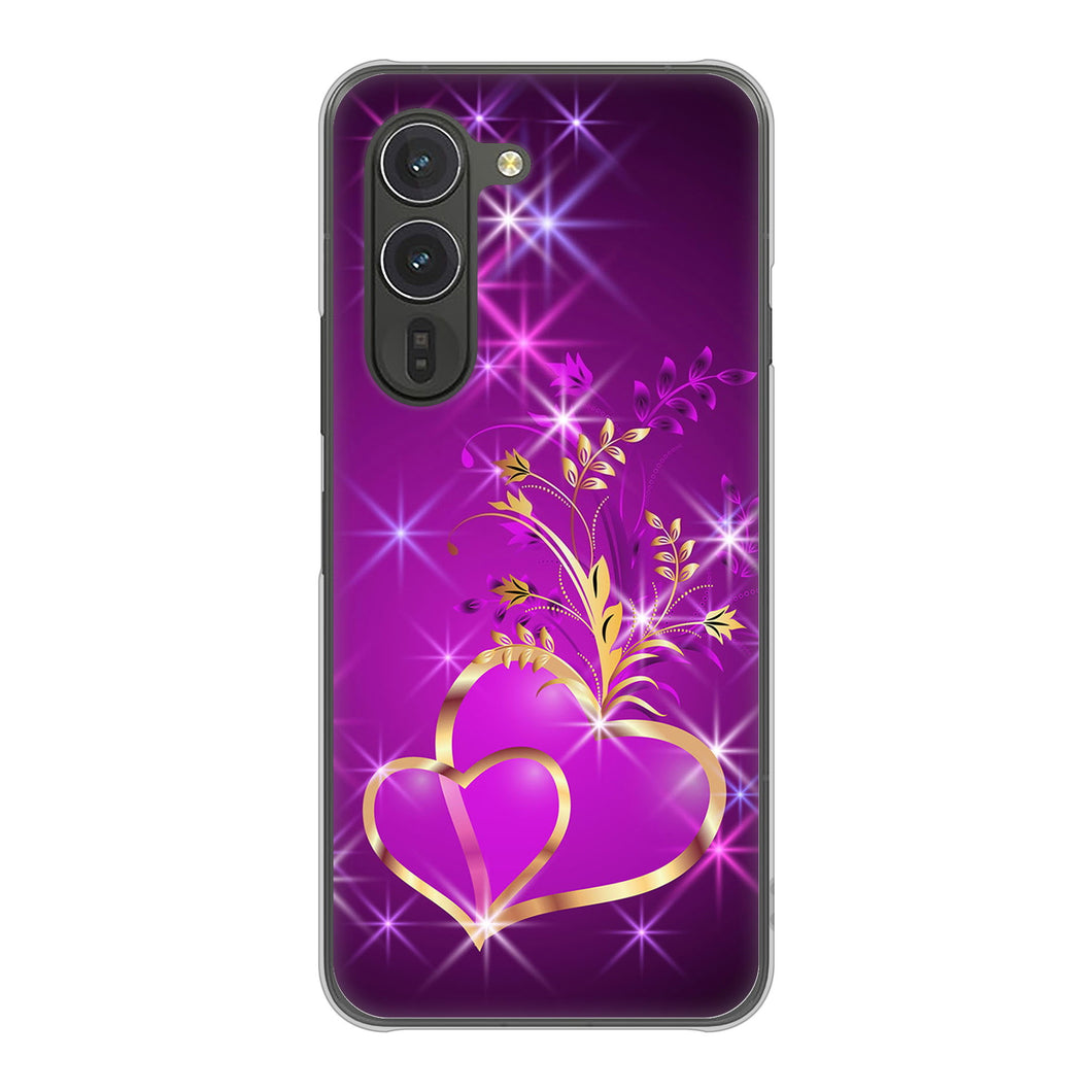 arrows Alpha M08 高画質仕上げ 背面印刷 ハードケースきらめきハート