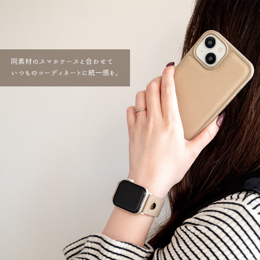 姫路レザー アップルウォッチ バンド シュリンクレザー ベルト ニッケルフリー