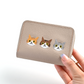 サンポ刺繍 お札が折れない コンパクトウォレット 【 シュリンクレザー 刺繍 】 本革 姫路レザー TKM