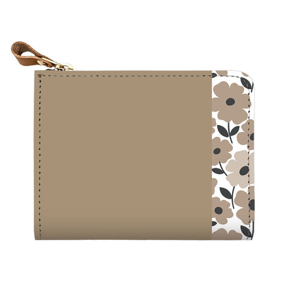 くすみガーデン 大人かわいい マチあり L字ファスナー 小さいミニ財布 姫路レザー ミニウォレット