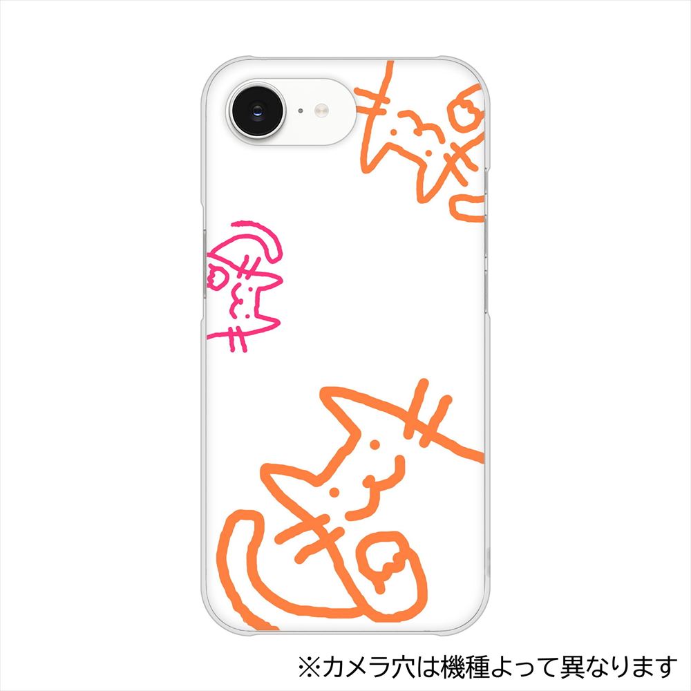 arrows Alpha2 F-51G docomo 1098 手まねきする3匹のネコ ハードケース 背面印刷