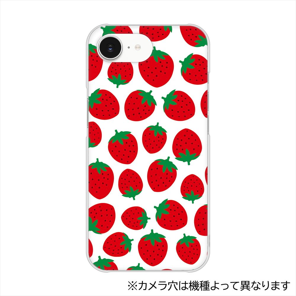 Xperia 10 VIII A602SO SoftBank 小さいイチゴ模様 ハードケース 背面印刷