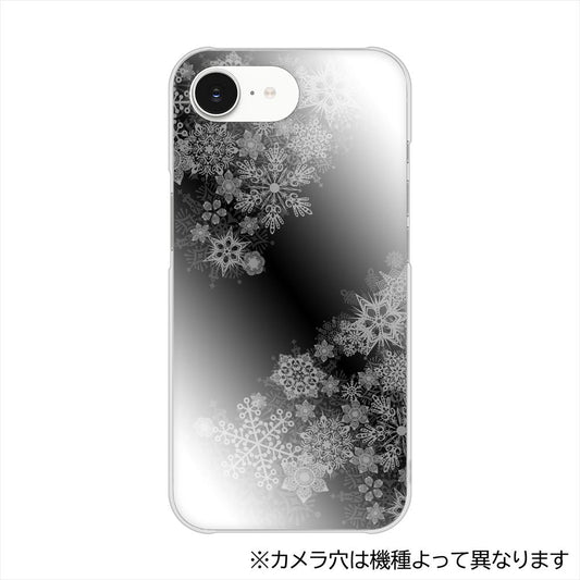 arrows Alpha2 F-51G docomo YJ340 モノトーン 雪の結晶 ハードケース 背面印刷