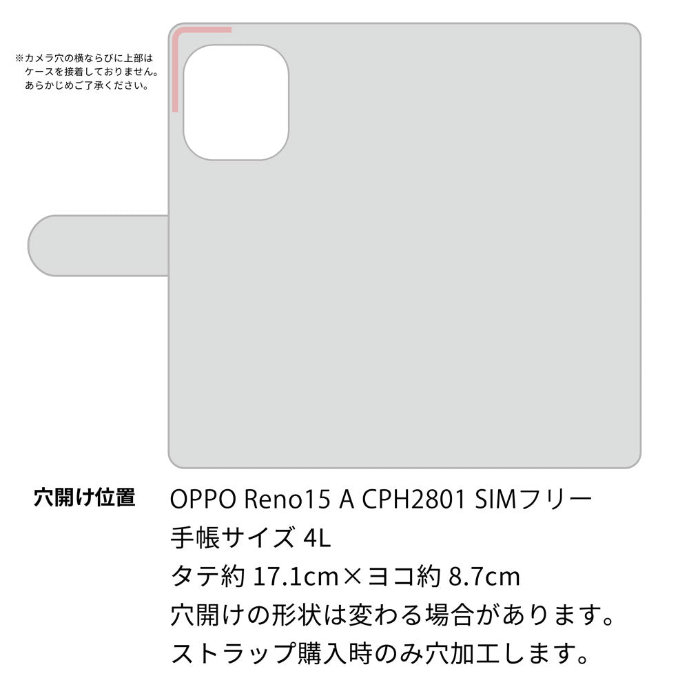 OPPO Reno15 A CPH2801 ダイヤモンドパイソン（本革） 手帳型ケース