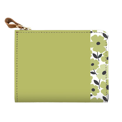 くすみガーデン 大人かわいい マチあり L字ファスナー 小さいミニ財布 姫路レザー ミニウォレット