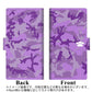 iPhone15 高画質仕上げ プリント手帳型ケース ( 薄型スリム ) 【YA880 紫迷彩ネコ】