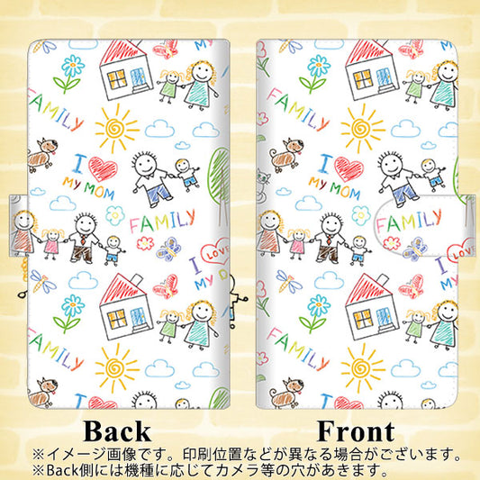 moto g64 5G 高画質仕上げ プリント手帳型ケース ( 通常型 ) 【709 ファミリー】